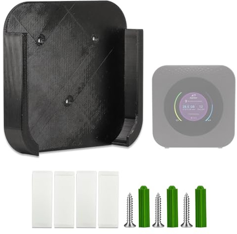för Netgear Nighthawk M5 väggfäste, router-hållare – WLAN-hållare, vägg för Netgear Nighthawk M1/M2/M5/MR1100 MR5200 5G router/hotspot, med nanotejp och skruvar, för husbil och kontor