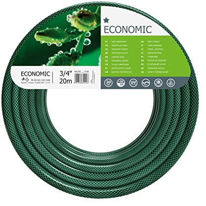CELLFAST Gartenschlauch 3 Lagiger Wasserschlauch Aus Polyesterkreuzgewebe Für Garten Flexibler Bewässerungsschlauch UV Beständig Anti Algen 20 Bar 3 4 Zoll 20 Meter Economic