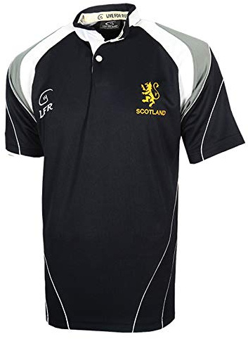 Live For Rugby Men's Rampant Lion Breathable Rugby Shirt Large Navy