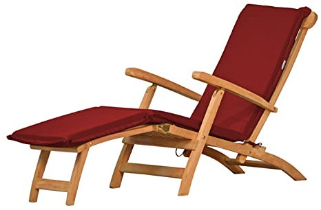 Kai Wiechmann Deckchair Auflage Liegestuhl Polster Bordeaux rot waschbar Premium