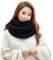 Strickschal Loop Schal Dicker Infinity Schal Winter Mode Halswärmer Schal für Unisex Rot
