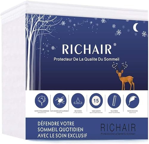 RICHAIR Wasserdichter Matratzenschoner 200x200cm weiß, matratze Topper Spannbettlaken Matratzenauflage Atmungsaktiv nässeschutz Matratzenschutz Spannbetttuch Baby Bett Topper matratzenbezug