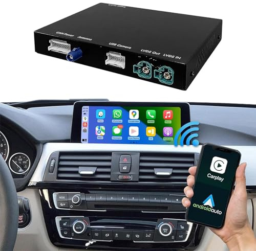 Road Top Inalámbrico Carplay Android Auto para BMW NBT Sistema 3 4 5 6 7 Series X1 X3 X4 X5 X6 2012-2016, Soporte Mirrorlink, Navegación, Cámara