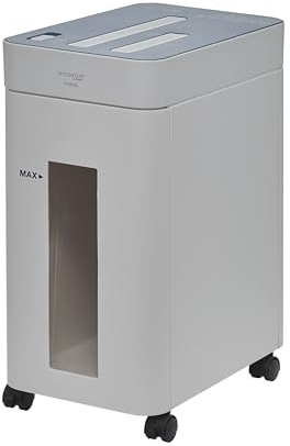Iris Ohyama, Woozoo Destructeur de Documents/broyeur Papier, 10 Feuilles, Technologie de Coupe croisée, Corbeille 17L, Papier A4, CD/DVD, Carte crédit - Personal Shredder Cross Cut P10HCS - Blanc