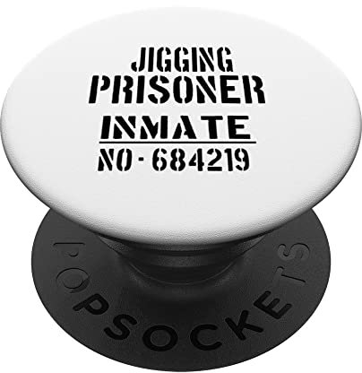 Jiggers Fishing - Halloween Costume Funny Prisoner Inmate PopSockets Swappable PopGrip