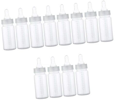 ifundom 12 Stk Nuckelflasche Babyflaschen Milchflasche für Neugeborene Stillen mit der Flasche Babyflasche aus Plastik -Milchwaage Flasche Einweg Wasserflasche Mutter pp