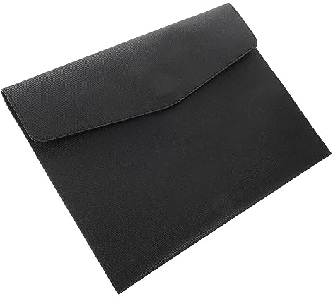 DIYEAH Porte-documents Cuir Dossier Avec Fermeture à Pression Organiseur De Fichiers Pochette De Bureau Pour Rangement Sécurisé Et Transport Facile