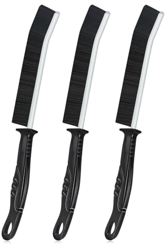 Cleaning Brush,3 Pcs Hard Bristle Crevice Cleaning Brush UK,Scrubbing Grout brush, Bathroom Crevice Gaps Brush for Narrow Corners in home Kitchen and Window Groove, Cleaning Products Tool-black