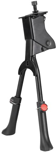 TAIANJI Bike Kickstand, Center Mount Bicycle Double Legs with Rubber Foot, Adjustable Height Bicycles Support for 26  27.5'' 28, Heavy Duty Bike Stand for Hybrid/Road Bicycle/BMX/MTB