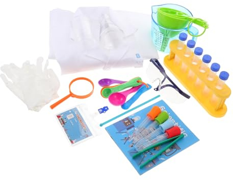 Gogogmee Kit Esperimenti Scientifici Laboratorio Chimica Giocattolo Stem per Ragazzi e Ragazze Sicuro con Superficie Liscia Educativo per Scoperta e Apprendimento Pratico Colore Casuale