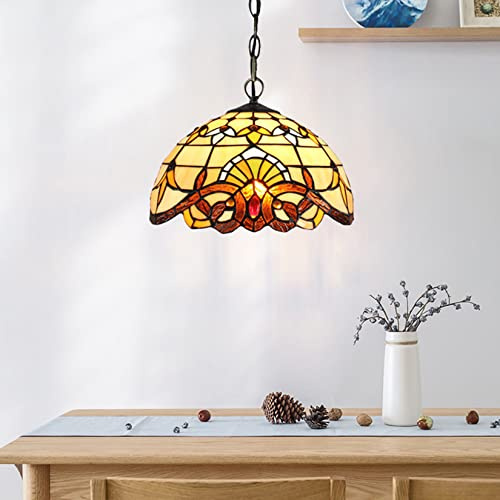 YRYRYW Lampada a Sospensione in Stile Barocco, lampadario da 12 in Vetro colorato in Vetro Europeo Europeo per l'isola della Cucina, Sala da Pranzo, corridoio Household faucets
