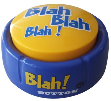 Talkie Toys Products Blah Button - 12 Hilarious Blah Sayings - Talking Toy for Stress Relief & Laughs - Funny Gift & Stocking Stuffer