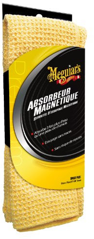 Meguiar's X2000F Absorbeur Magnétique Extra Large - 70cm x 55cm - Jaune - Séchage Rapide pour Voitures