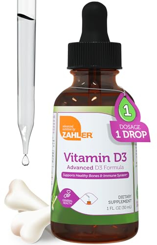 Zahler Liquid Vitamin D3 1000 IU Adult Supplement for Women & Men Vegetarian Kosher Non-GMO Gluten Free Vitamin D3 Drops (1 fl oz)