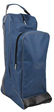 QHP Combi Reitstiefel-/Helmtasche Turniertasche 600 D (navy-grau)