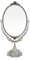 Vintage Double-Sided Tabletop Makeup Mirror with Stand,Oval Swivel Cosmetic Mirror,360 Rotation Retro Dressing Mirror with Embossed Hollow Flower Shiny Pedestal for Bathroom,Bedroom Decorative