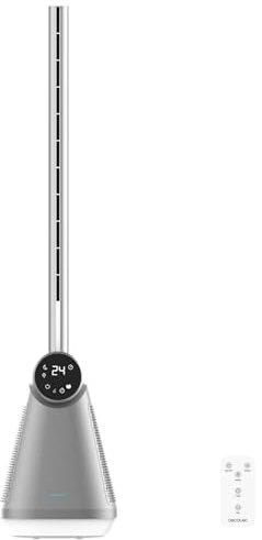 Cecotec Ventilador de torre EnergySilence 9890 Skyline Bladeless Sin Aspas de 39, 50W, Pantalla LED táctil, Mando a distancia, 3 Velocidades, 3 Modos, Temporizador 15 horas, Oscilación 40º