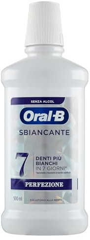Oral-B Perfection Whitening Mundwasser, Minzgeschmack, weißere Zähne in 7 Tagen, ohne Alkohol, Maxi-Pack, 12 Mundspülungen (12 x 500 ml)
