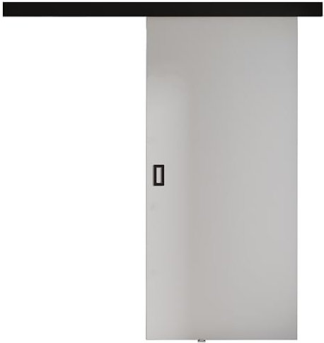 KIER FURNITURE Türen Werdi 80 Moderne Schiebetüren - Wandschiebetür - Universal Links und Rechts - Metallschiebesystem - Robust, Haltbar - Stabil, Langlebig - Weiß B86xH205xT1,6 cm