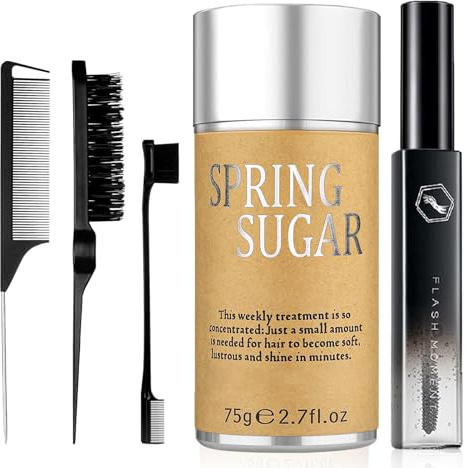 SPRINGSUGAR Cera Pelo Hombre Mujer, Wax Stick Hair Con 3 Peines Y Hairfeel Stick, Cera Para El Pelo No Grasa, Peine De Peinado Para Pelo Encrespado Y Pelucas