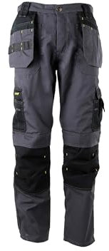 STANLEY Huntsville Men's Polycotton, Holster Pocket, Utility Cargo Work Trouser, Grey W30/L31