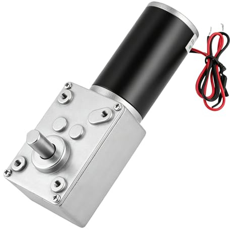Motore A Vite Senza Fine 10-400 Giri/Min, Reversibile DC12V Motore A Velocità di Torsione Elevata Riduttore Elettrico Con Albero A D, per RC, Giocattoli Elettronici (12V 12RPM)