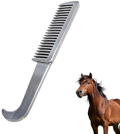 Aluminum Alloy Horse Metal Comb, Mane And Tail Detangler Horse Grooming Tool, Livestock Comb For Removing Loose Undercoat Knots