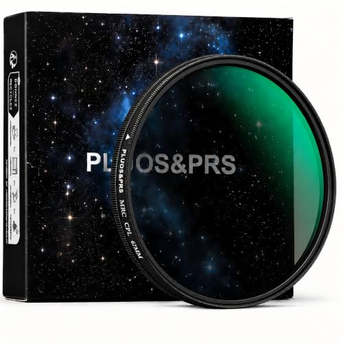 PLUOS&PRS 67mm Polarising Filter Circular Polarizing CPL,18 Layer Multi Resistant Nano Coatings Circular,Reduce Glare/Enhance Contrast/Ultra Slim,HD Optical Glass Polarizer Filter with Cleaning Cloth