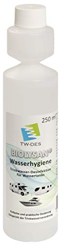 BIOLYSAN Wasserhygiene 250ml, desinfiziert 1000l Trinkwasser entsprechend der Trinkwasserverordnung ohne Silberionen, ideal für Wohnmobile, Caravans und Boote. Made in Germany!