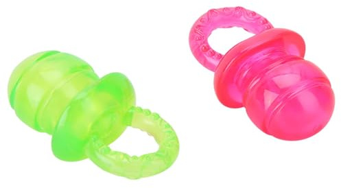 Tnfeeon 2 Stück Pet Puppy Molar Zähne Reinigungsspielzeug, Little Dog Zahnbürste Stick Schnuller Kauen Beißen Spielzeug