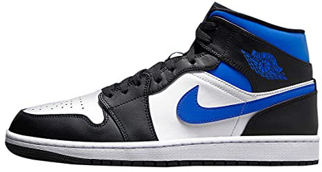 Air Jordan 1 Mid White Black Racer Blue