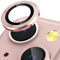 CloudValley Pellicola Fotocamera Compatibile con iPhone 13 / iPhone 13 Mini, [Durezza 9H & Vetro Temperato] Protezione Fotocamera in Lega di Alluminio - Rosa