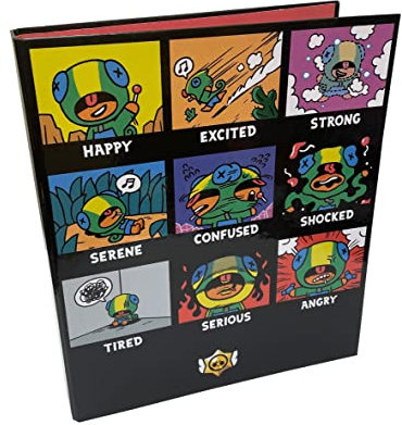 Brawl Stars - mapp 4 ringar, skolmaterial, mappar, arkivering, flerfärgad, officiell produkt (CyP Brands)
