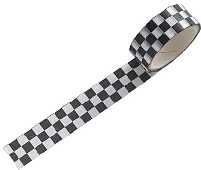 Worparsen Washi Tape Ruban adhésif portable pour projets artistiques Noir et blanc
