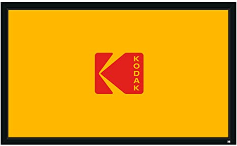 KODAK Projector Screen | 120” Fixed Frame Home Projection Screen with Black Velvet Frame, Durable PVC & Wall Mount Kit | 160° View Angle, 16:9, 1.1, Full HD 4K 8K & Active 3D Ready for Movies & Gaming