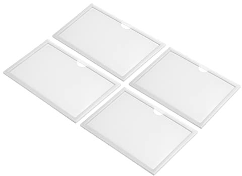 PATIKIL A6 3.9x5.9 Pouce Magnétique Porte-enseigne 4Pcs Affichage Cadre pour Bureau Blanc