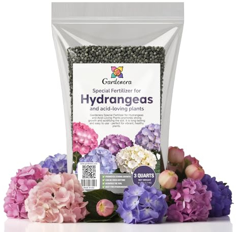 𝐁𝐄𝐒𝐓𝐒𝐄𝐋𝐋𝐄𝐑 Slow Release Hydrangea Fertilizer with Iron & Sulfur – Indoor & Outdoor Soil Acidifier for Miracle Growth - 3 QUARTS