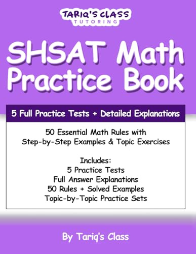 SHSAT Math Practice Book | Tariq's Class