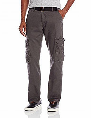 Wrangler Authentics herrcargobyxor av twill avslappnad passform (logan) avslappnade byxor, Antracit twill, 31W / 30L
