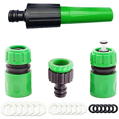 YAAVAAW Garden Hose Connectors Set - Hose Nozzle, Hose End & Waterstop Connectors, Tap Connector for Garden Hosepipe