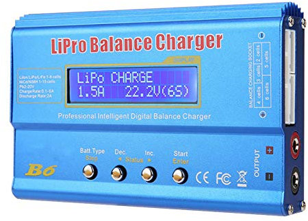 KKnoon Balanced Charger, 80W 6A Lipo Battery Balance Charger Discharger for LiPo,Li-ion,Li-Fe,LiHV Battery (1-6S), NiMH,NiCd (1-15S), Rc Hobby Battery Balance Charger