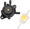 Kit de Pompe à Carburant avec Filtre, Pompe à Carburant pour Kohler 17 HP-25 HP Briggs and Stratton John Deere Honda Yamaha Petit Moteur Tondeuse à Gazon Tracteur
