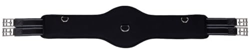 QHP Sangle de selle anatomique polyvalente (145 cm, noir)