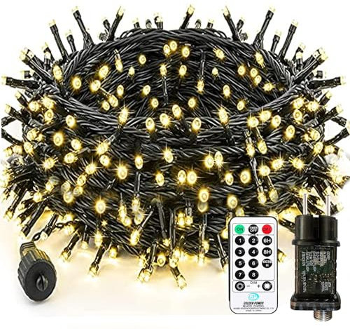 Bzavor Lichterkette Außen und Innen,35M 30 LED mit Fernbedienung Timer Merkfunktion Steckdose IP65 Wasserdicht,Weihnachtsbeleuchtung,Lichterkette mit Stecker,Lichterkette lnnen für Weihnachten Deko
