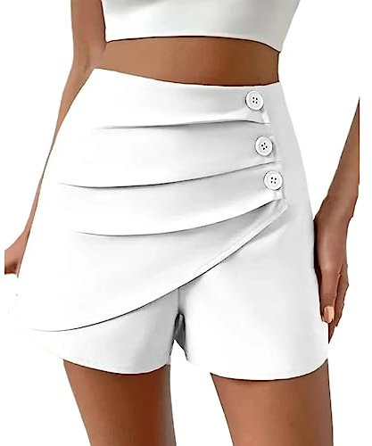 Promover Shorts Summer Trousers for Women UK Womens Relaxed Fit High Waist Casual 2023 Sports Outdoor Summer Shorts Ladies Shorts Size Small Material Shorts Women White