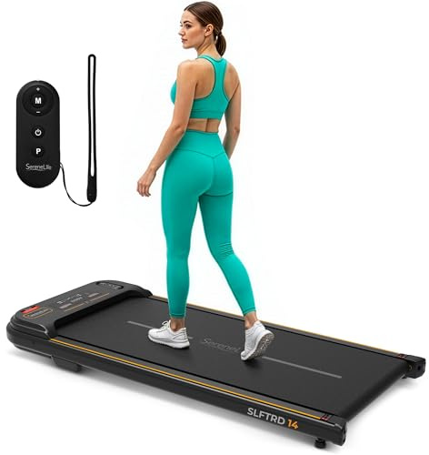 Serenelife Tapis de Course, Tapis de Marche/Sport Pliable Inclinable, Ecran LCD, Programmes Prédéfinis ou Ajustables, Walking Pad pour la Maison et Le Bureau- Connectivité Bluetooth