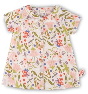 Sigikid Flickblus, Vit/rosa/grön, 122