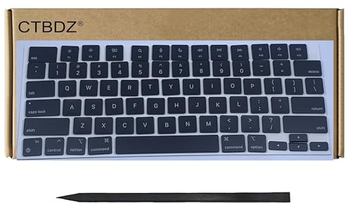 CTBDZ Teclas QWERTY de repuesto para teclado estadounidense para MacBook Air M2 M3 M4 Retina de 13 pulgadas A2681 A3113 A3240, para MacBook Air de 15 pulgadas M2 M3 M4 A2941 A3114 A3241 2022-2025 año