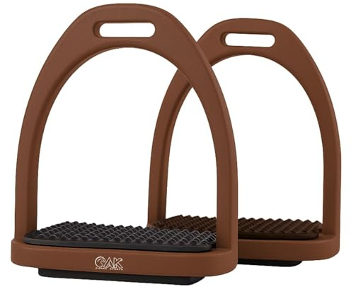 AK Baspro - Staffa per cavallo, in plastica, ad alta resistenza, durevole, in plastica di qualità, staffe di sicurezza, staffe per equitazione con cuscinetto in gomma antiscivolo, AKRS-6047-02