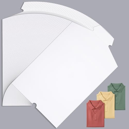 Svaldo Inserti per Camicie in Cartone Bianco, 50 Pezzi 35.5cm X 22.5cm Cartoncini per Camicie in Resistenti, per Camicie, Magliette, Artigianato Fai-da-Te e Imballaggi